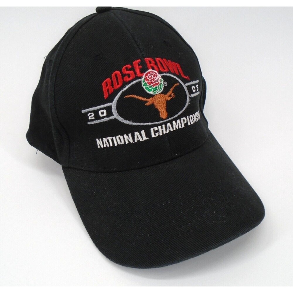 Rose Bowl 2006 Hat Texas Longhorns National Championship Cap Black Adjustable